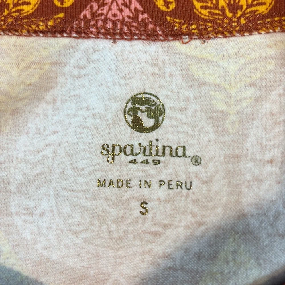 Spartina 449 Island Fringe Pink House 3/4 Sleeves Dress Size Small - Picture 6 of 7